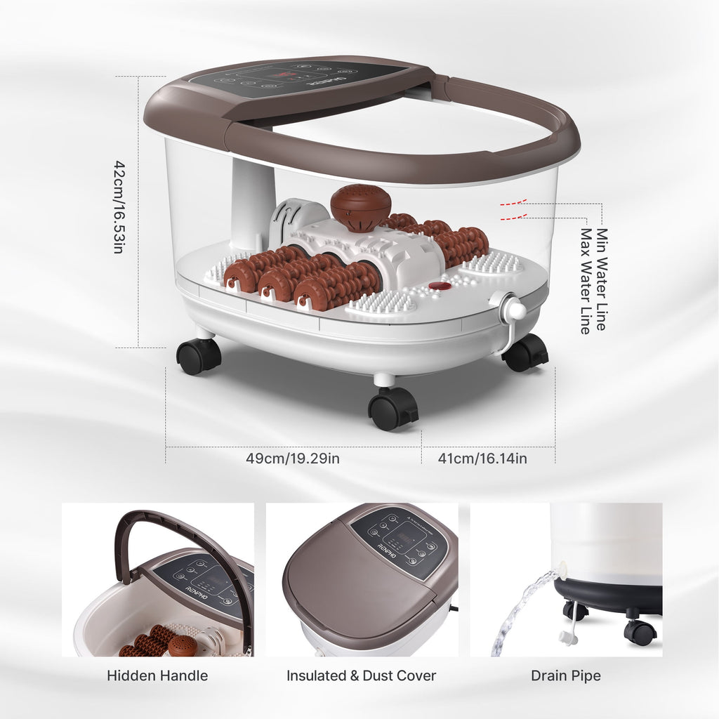 Bath Massager with Heat Bubbles Shiatsu Massage & Jets Soak Tub Relieve Muscle Pain, Mothers Day Birthday Gifts for M... - Image 3