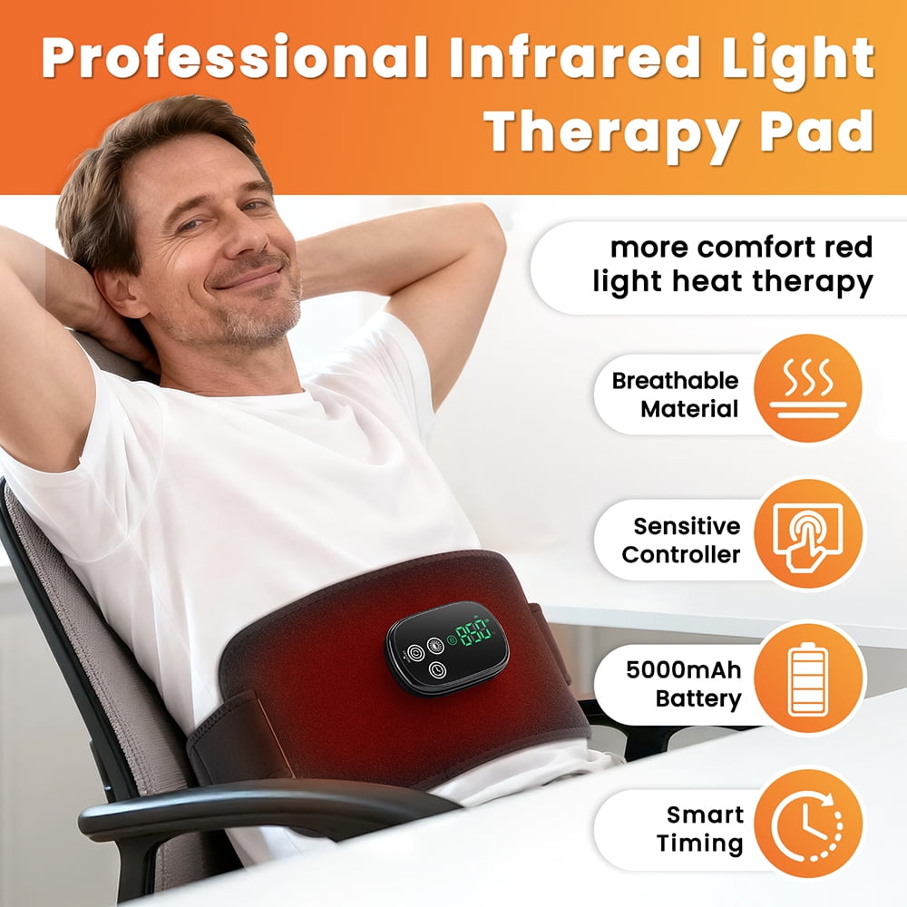 Red Light Mat for Body, Cordless LED Red Light Pads 13"x7" with 60 LEDs - 3 Brightness Levels, 4 Modes for Back Knee ... - Image 2