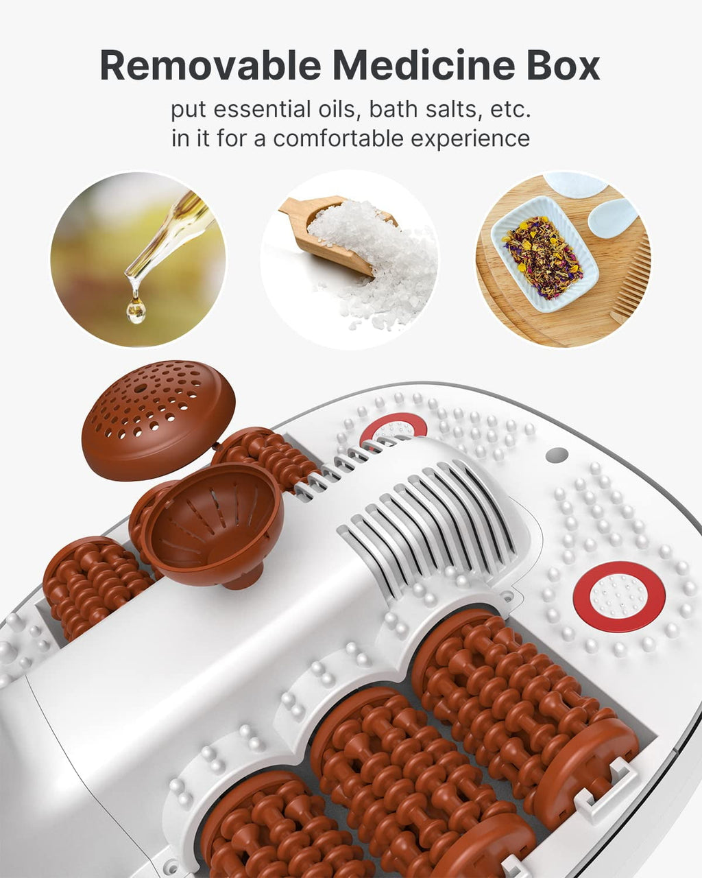 Bath Massager with Heat Bubbles Shiatsu Massage & Jets Soak Tub Relieve Muscle Pain, Mothers Day Birthday Gifts for M... - Image 4