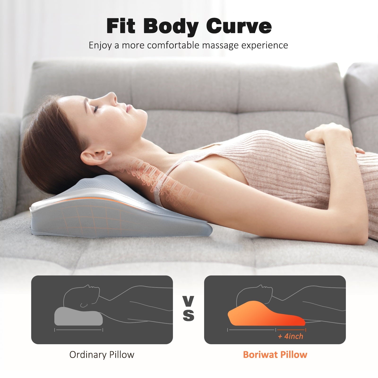 and Back Massager with Heat, Shiatsu Deep-Kneading Massager for Chairs, Car, Gift for Women & Men - Image 4