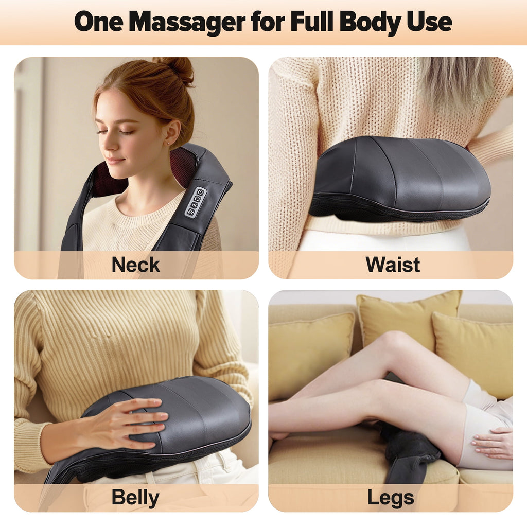 Cordless, Shiatsu Shoulder and Kneading Back with Heat, Rechargeable for Home, Office, Car Use and Travel Use, Black - Image 6