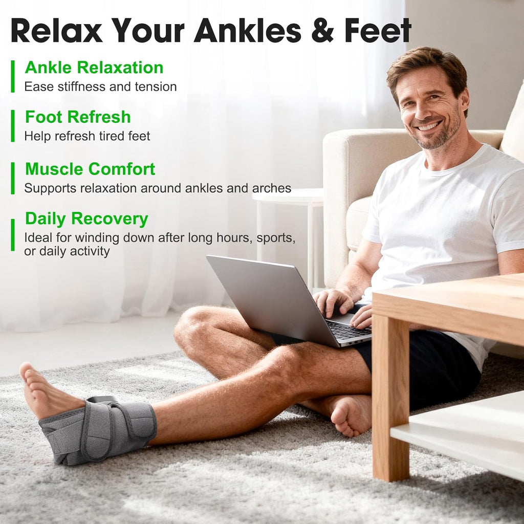 Cordless Massager with Heat, 3-in-1 Vibrating Heated Foot s Brace Wrap with Smart Timer, Relaxation & Circulation in ... - Image 2