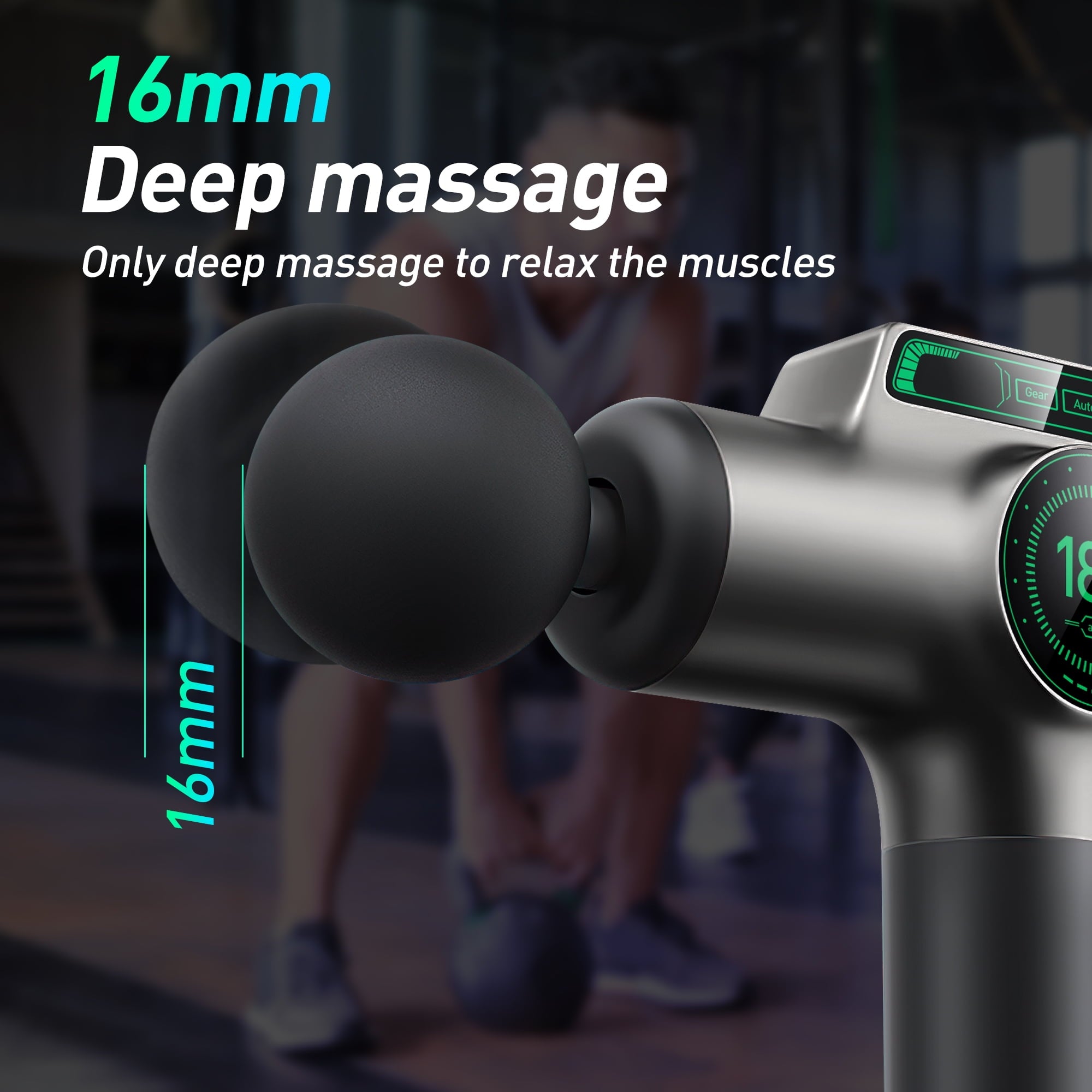 Deep Tissue, Muscle Percussion Back Neck Head Handheld Hammer r for Athletes, 99 Speed Level with LED Display Screen,... - Image 4