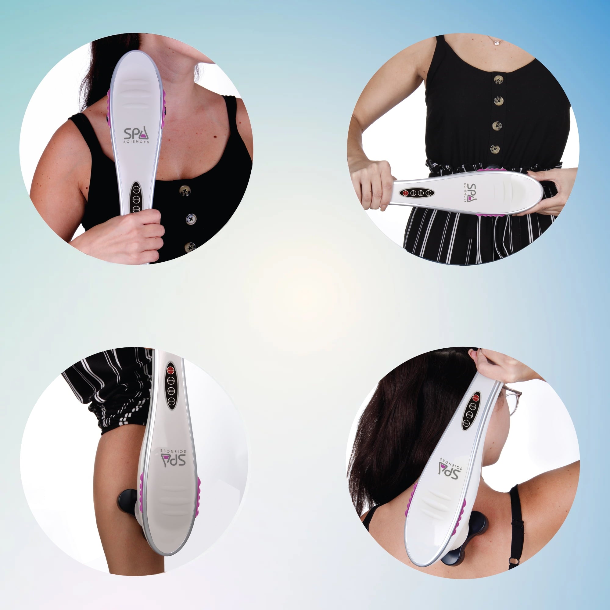 Deep Tissue Massager, Rechargeable, 5 Massage Heads, 4 Modes, For Neck and Back - Image 4