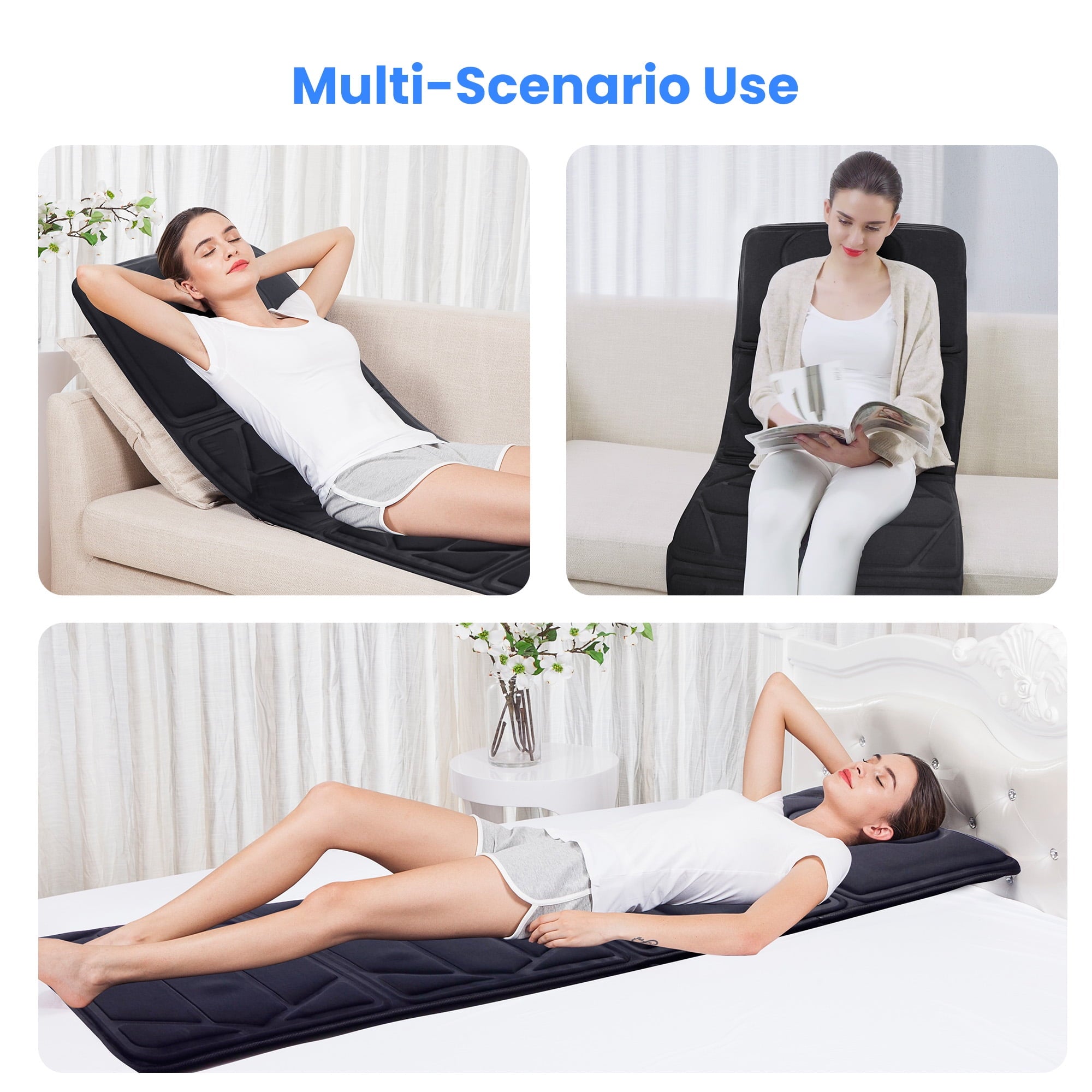 Massage Mat with Heat, Electric Massage Pad for Back Pain Relief, Gift - Image 4