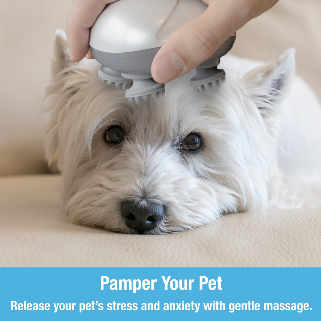 Pet Massager for Dogs and Cats - Electric Cat and Dog Massage Tool - Head and Back Scratcher for Relieving Tension, T... - Image 2