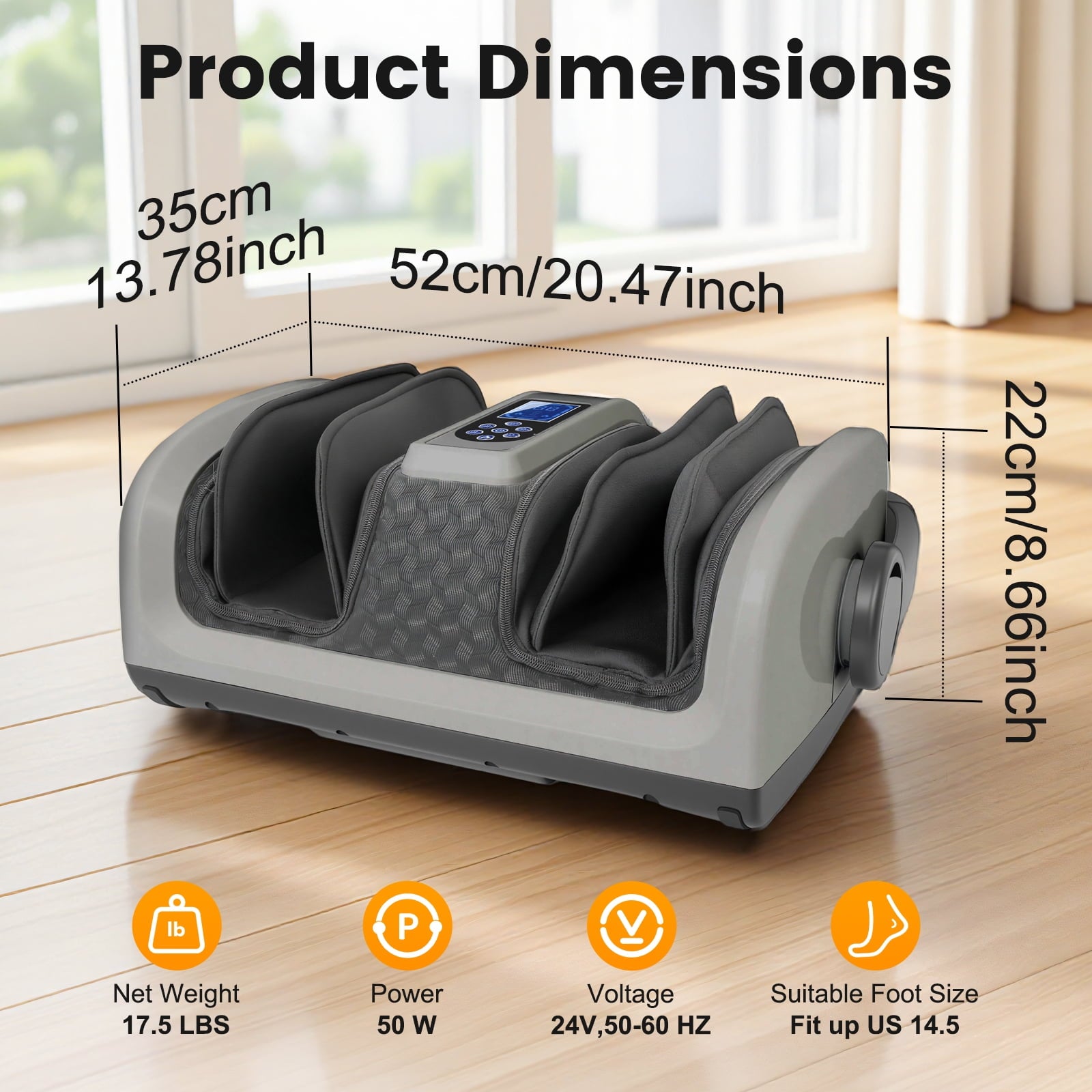 Massager with Heat, Deep Kneading and Calf Massager with Vibration Compression, Electric Leg Massager Machine for Cir... - Image 2