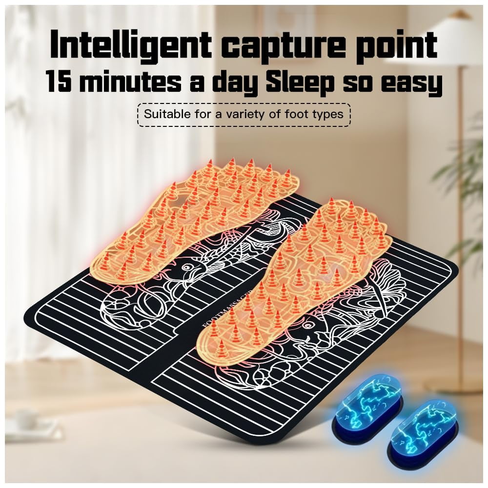 Massager Muscle Relaxation Electric Massager Mat Pad for Neuropathy Stimulator Feet Circulation Pain Relief,Plantar F... - Image 5