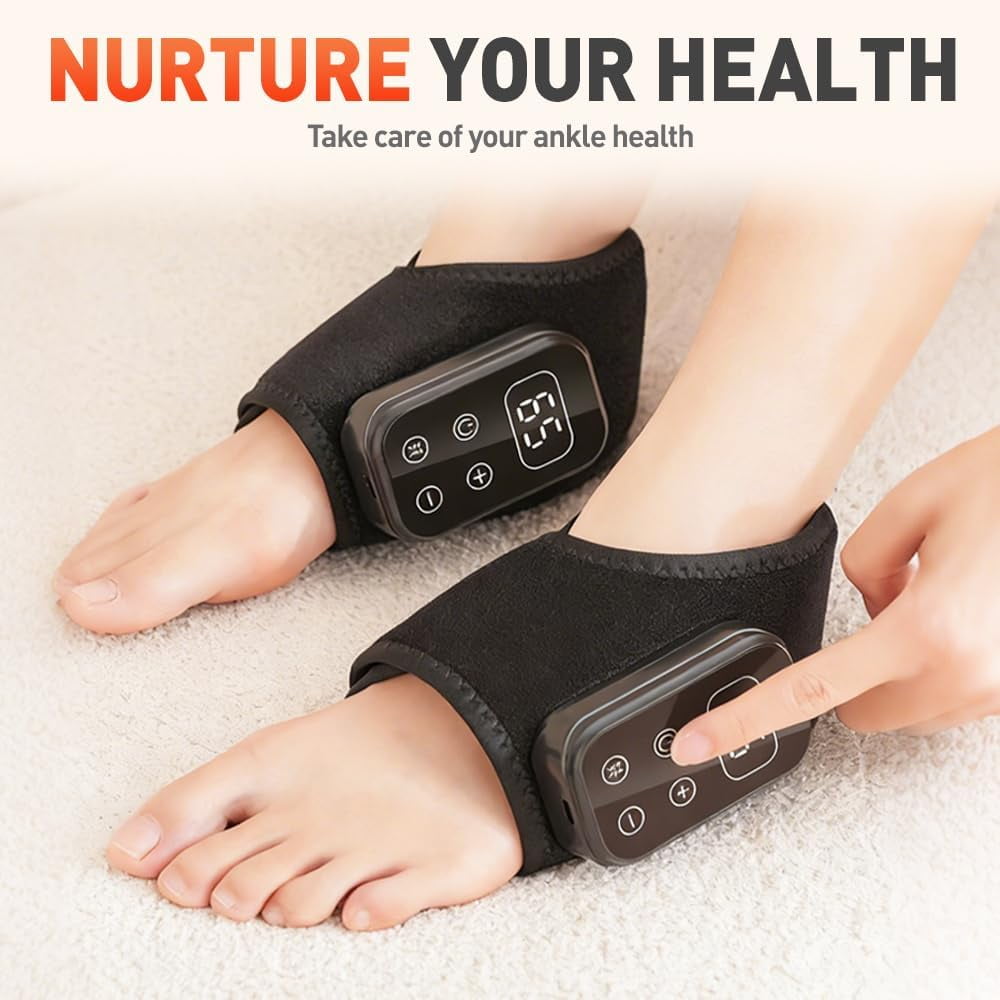 Triple Method Massager, Massager for Neuropathy Customizable Massage, Wireless & Portable Heated Ankle Wrap with 3 Vi... - Image 4