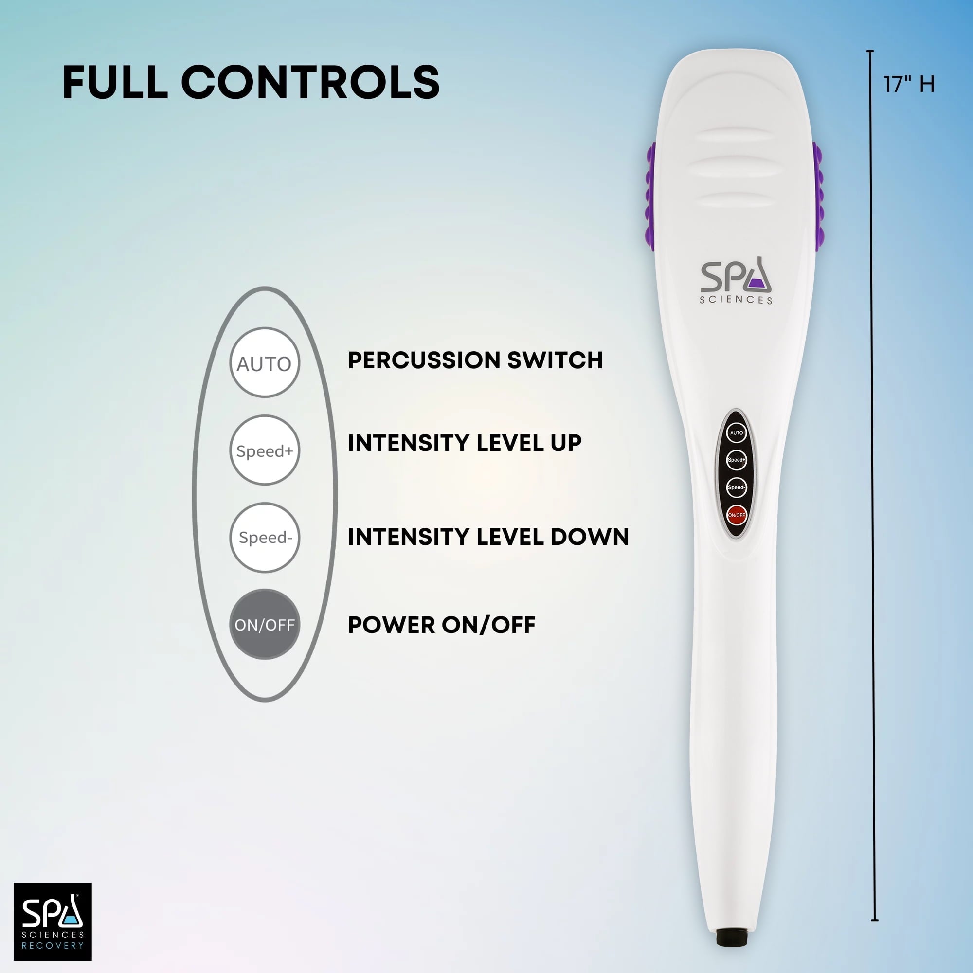Deep Tissue Massager, Rechargeable, 5 Massage Heads, 4 Modes, For Neck and Back - Image 3
