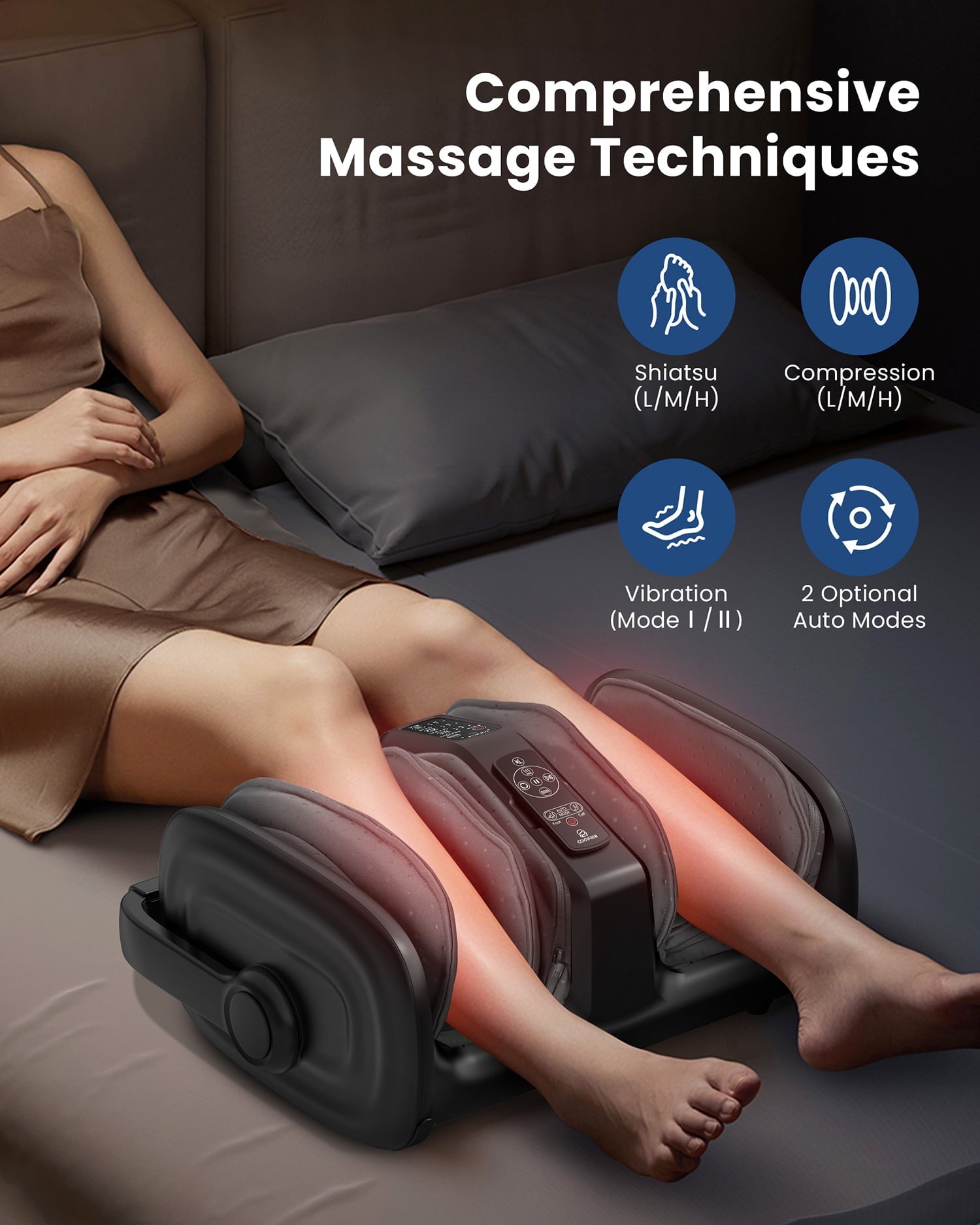 with Heat, 3 in 1 Feet Massage Machine for Neuropathy Plantar Fasciitis Circulation, Gifts - Image 2