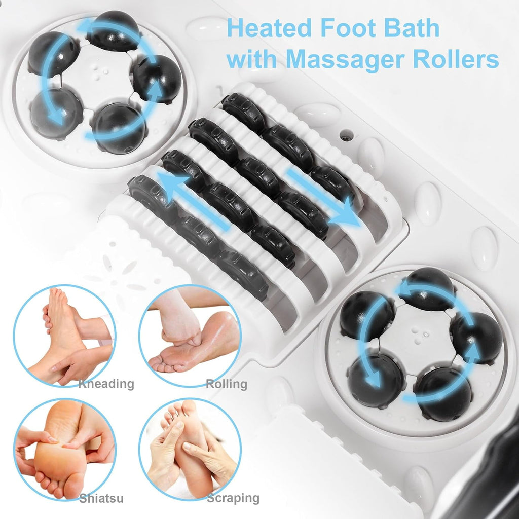 with Heat for Stress Relief, Feet Bath with Motorized Rollers and Shower, Temperature Control, Timer and Display, Ide... - Image 5