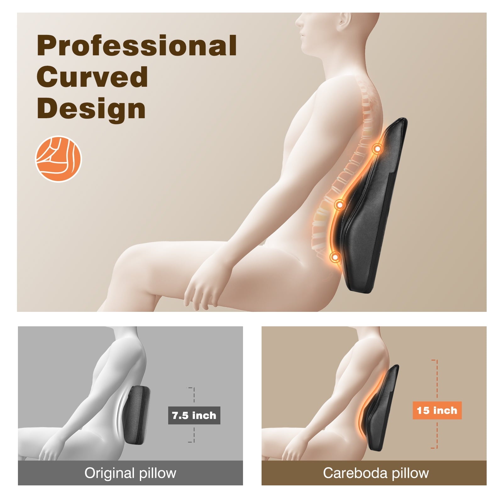 with Heat, s for Neck and , 3D Kneading Massage Pillow for Shoulder, Leg Muscle Pain Relief, Gifts for Mom Dad - Image 3