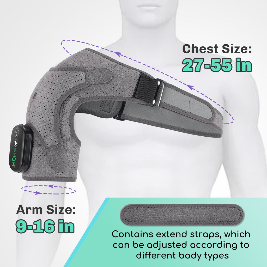 with Massage,Heated Wrap for Women Men, Cordless Massager with 5000mAh Battery,Heated Brace with 3 Heat & 3 Vibration... - Image 6