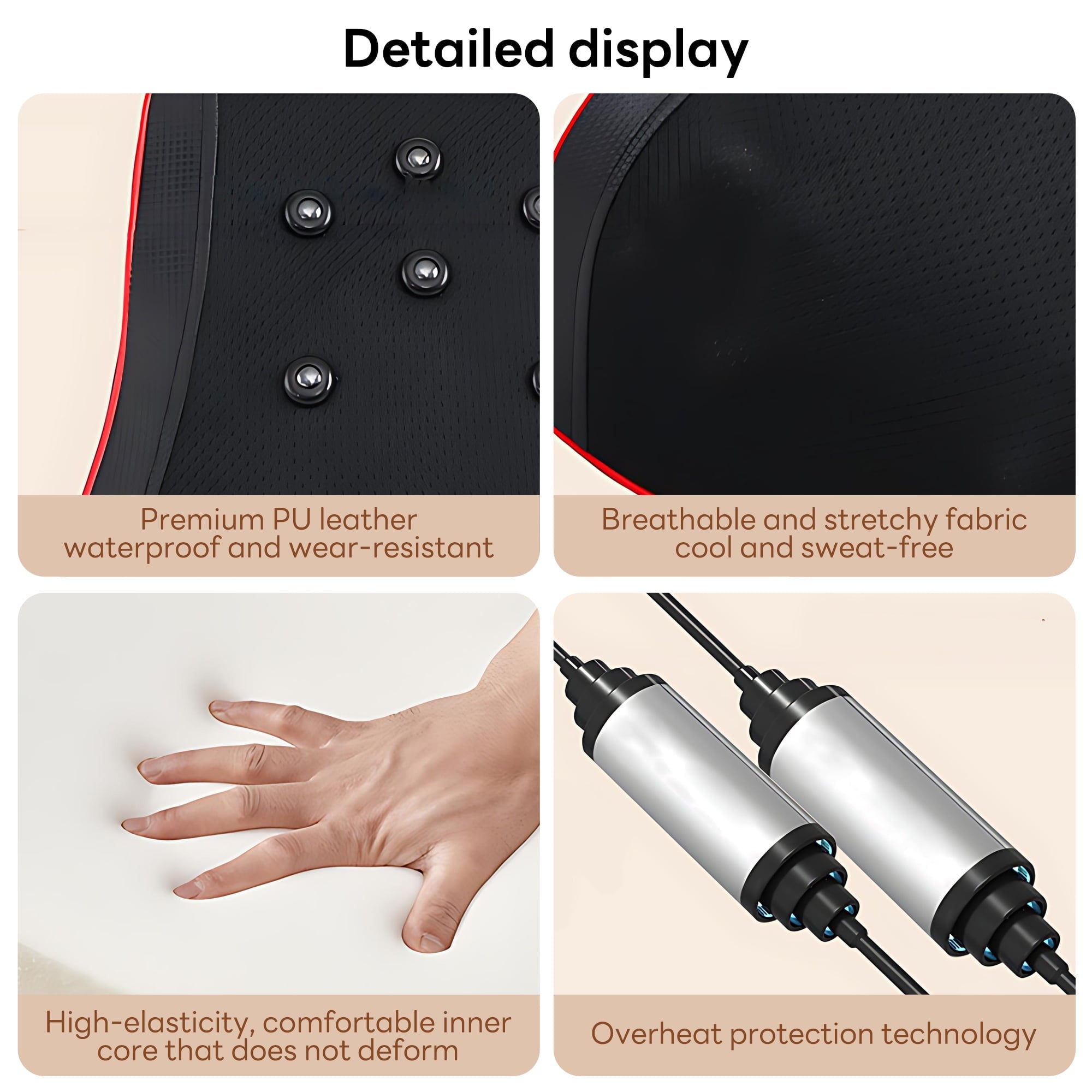 and Back Massager with Heat & Vibration, 20-Node 3D Shiatsu Kneading Massage Pillow with Remote for Full-Body Use Hom... - Image 6