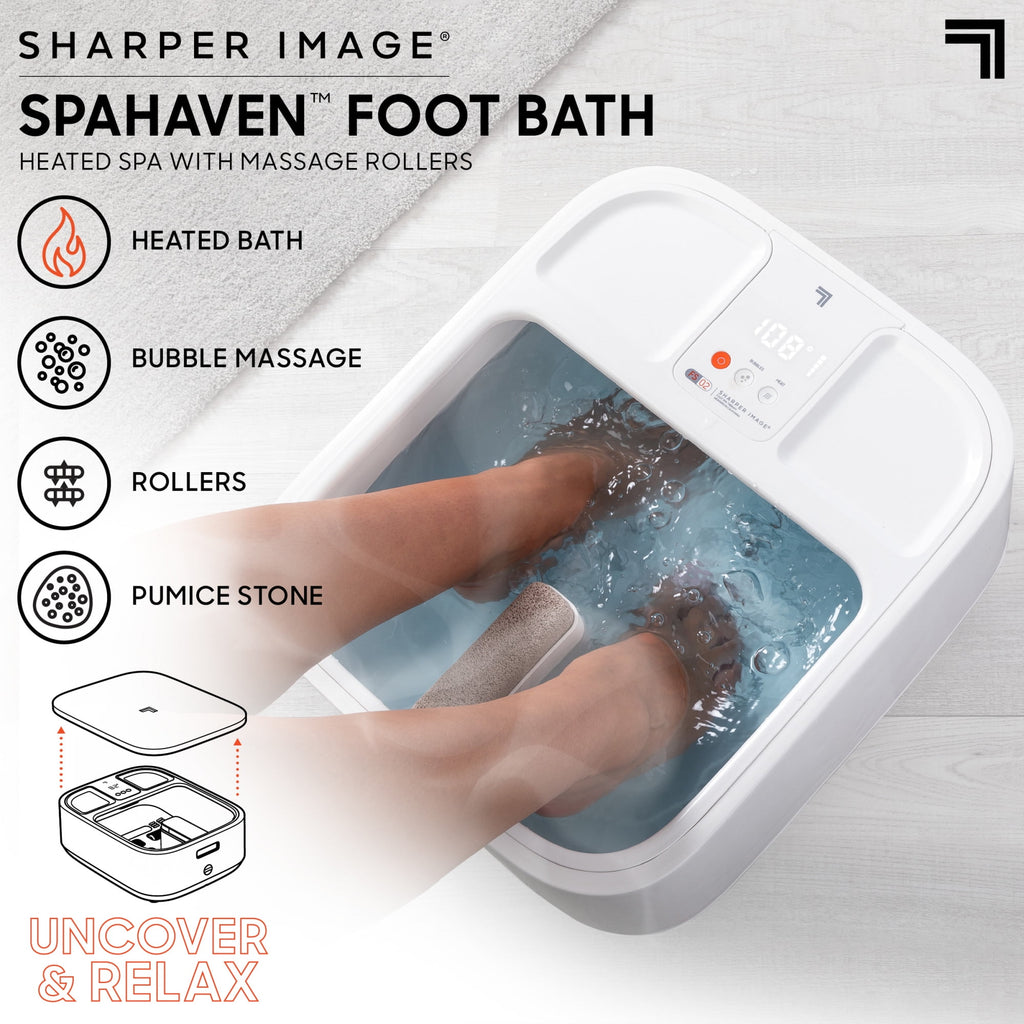 Heated Foot Bath Massager, LED Display, Soothe & Rejuvenate, White - Image 2