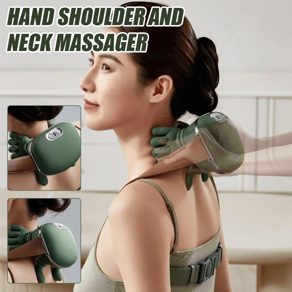 & Shoulder Massager with Heat Portable Electric Shiatsu Device with Simulated Hand Kneading - Image 2