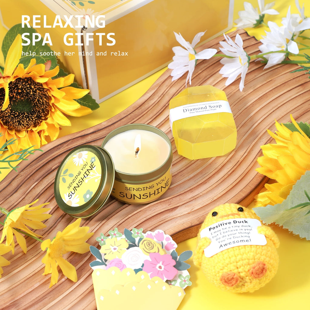 Gifts Baskets, Holi Gifts for Mom Women, 10 Pack, Yellow - Image 2