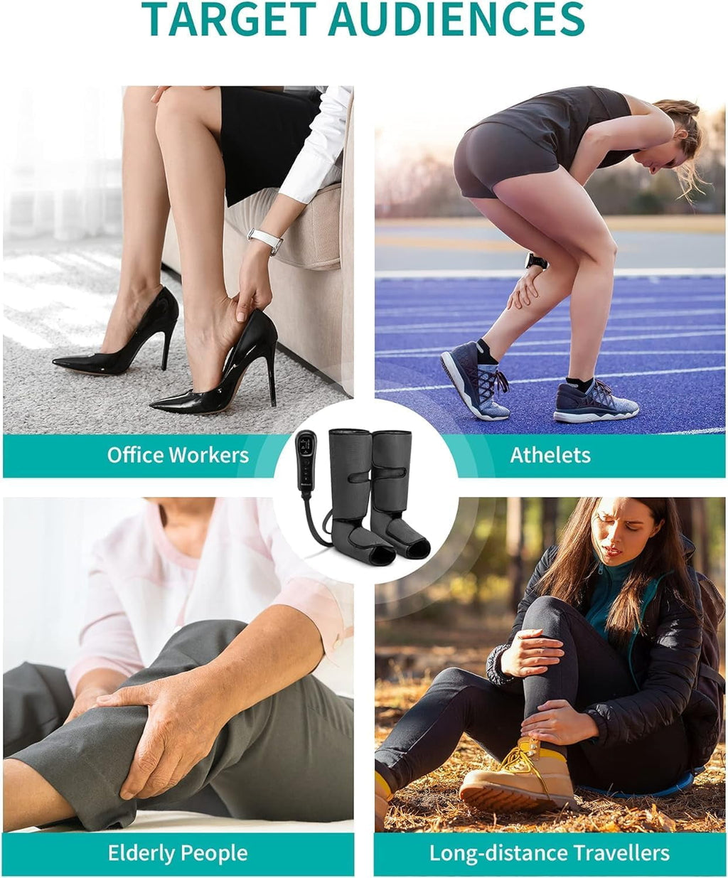 Massager for Circulation and Relaxation, Eligible Foot and Calf Massage Machine 2 Modes 3 Intensities with Hand-held ... - Image 3