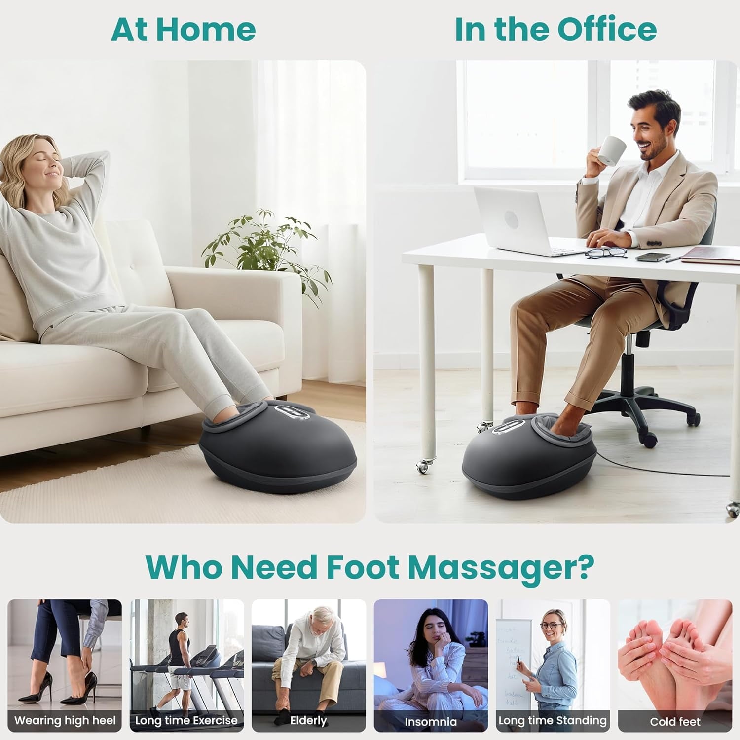 Massager with Heat, Eligible Deep Kneading Therapy Air Compression, Feet Massage Improve Blood Circulation Wellness S... - Image 6