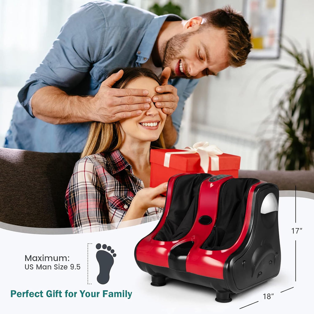 Shiatsu Kneading Rolling Vibration Heating Foot Calf Red - Image 3