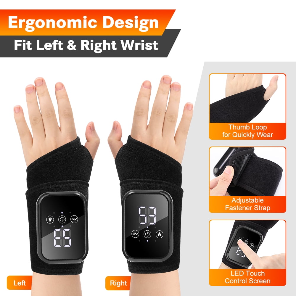 Pad Wrap, Heated Brace Massager with 3 Heats and Vibrations Modes, Hand Pad Massage for Relax, Gifts for Mom/Dad - Image 6