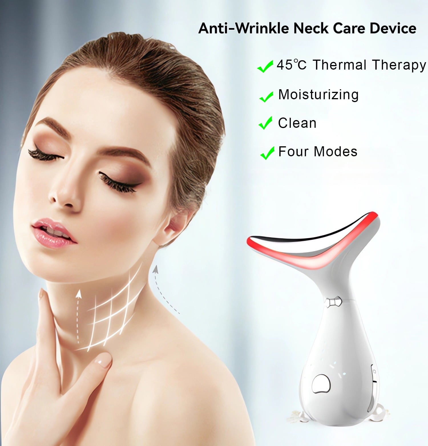 Device, Skin Care Facial Massager, 3 in 1 Portable Massager for Skin Care, Sculpting Tool, Vibration, Thermal, Microc... - Image 2
