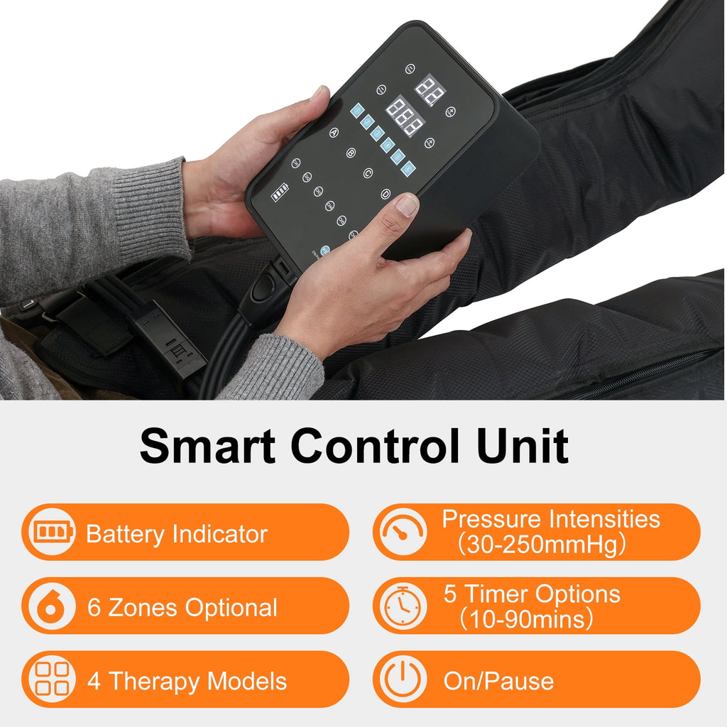 Professional Leg Recovery System, Cordless Air Compression Boots with Sequential Compression, Leg and Foot Massager, ... - Image 5