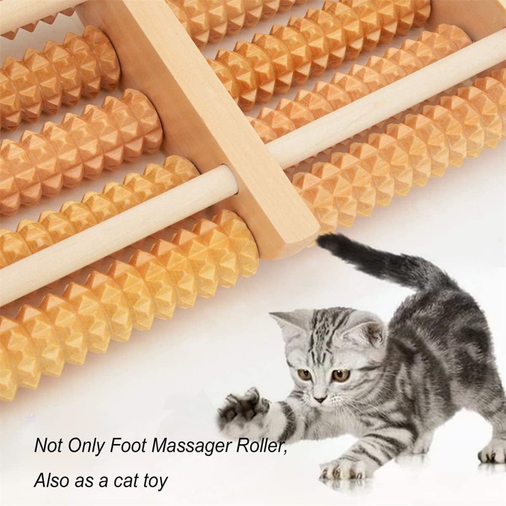 Wooden Foot Massager Roller, Dual Foot Massage Roller for Relief Tired Feet, Pain and Plantar Fasciitis, Massage Tool... - Image 3