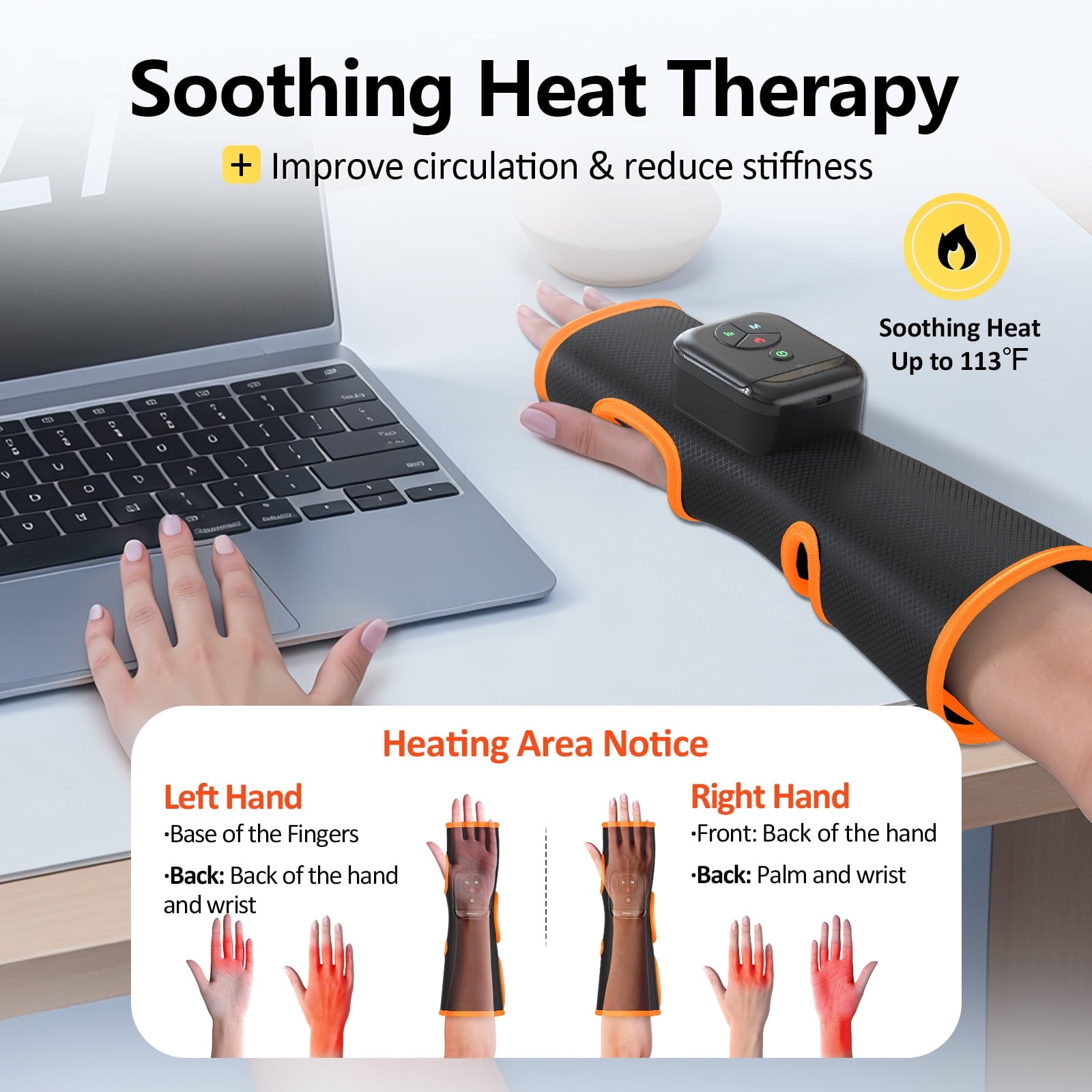 with Compression and Heat, Cordless Wrist for Pain Relief, Arthritis and Carpal Tunnel, Ideal Gifts - Image 3