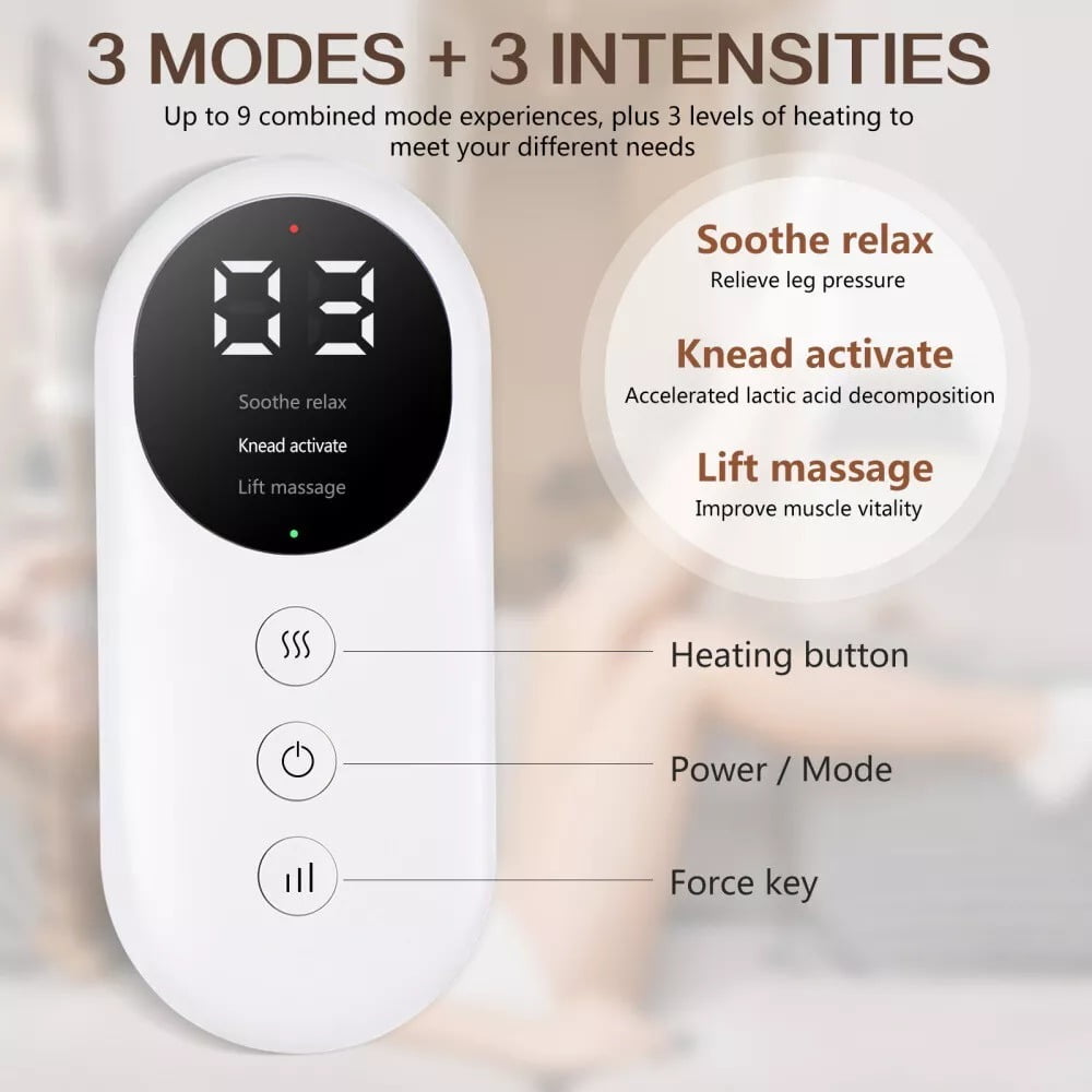 1 Massager for Circulation and Pain Relief, Calf Air Compression Massager with Heat, Massager with 3 Intensities, 3 M... - Image 5