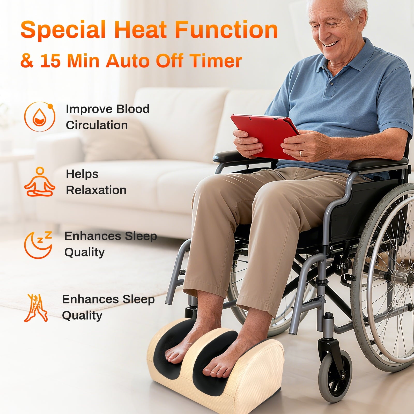 and Calf Massage Machine, Shiatsu Deep Tissue Massage Machine with Heat, Leg with Massage Roller, Gifts for Mom and D... - Image 3