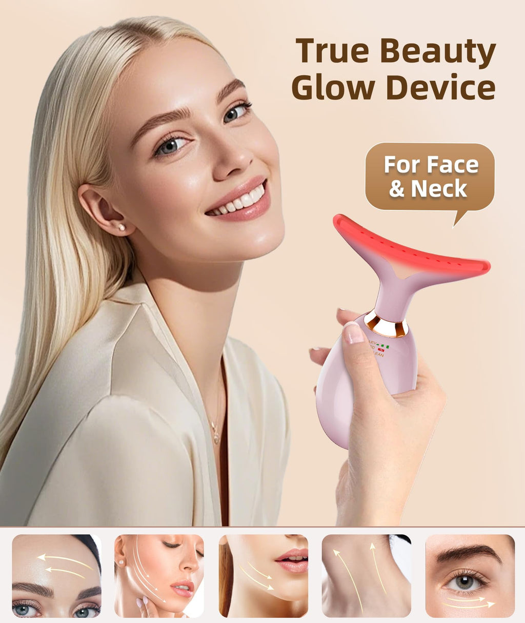 7 Color Face and Neck Massager Light Therapy, Red Light Based Facial Massager for Skin Care, Firming, Smoothing. - Image 2