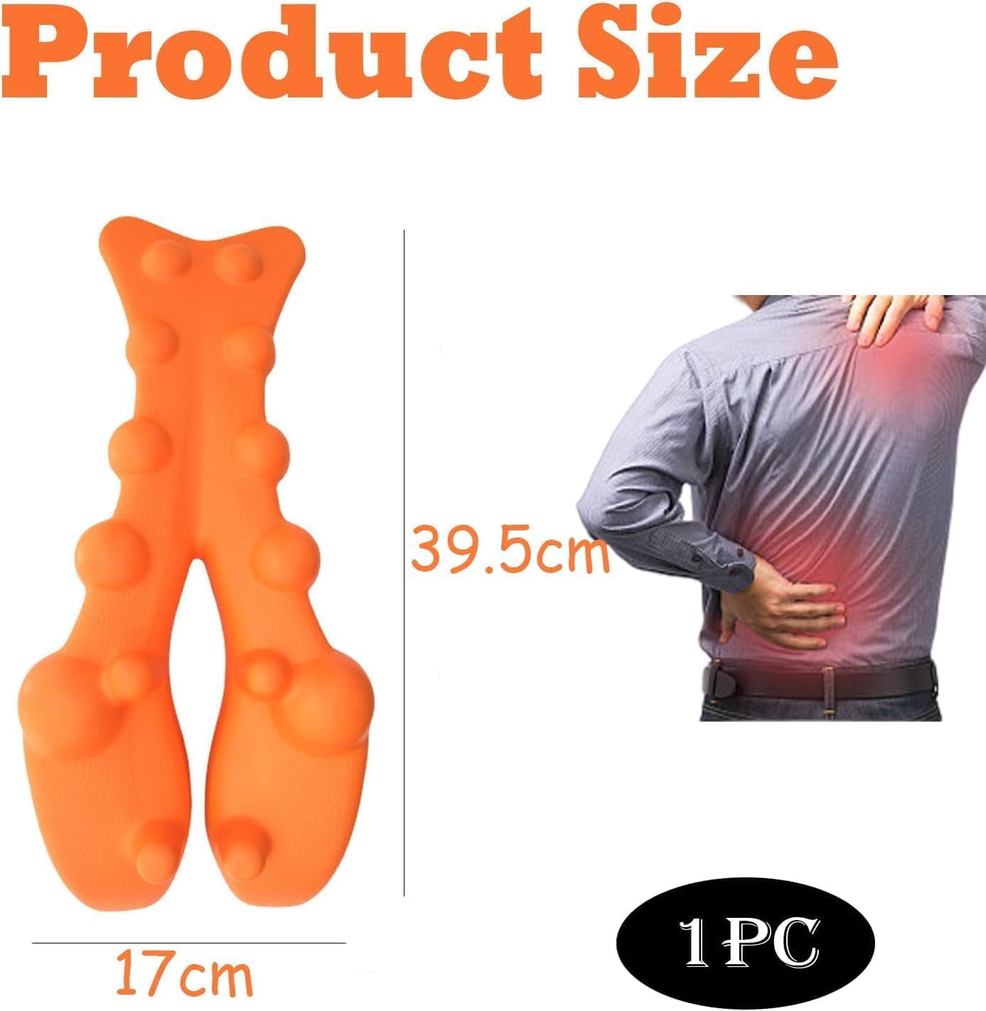 Massager - Occipital Release Tool, Neck Release Pressure Massage to Shoulder Blade (Orange) - Image 3