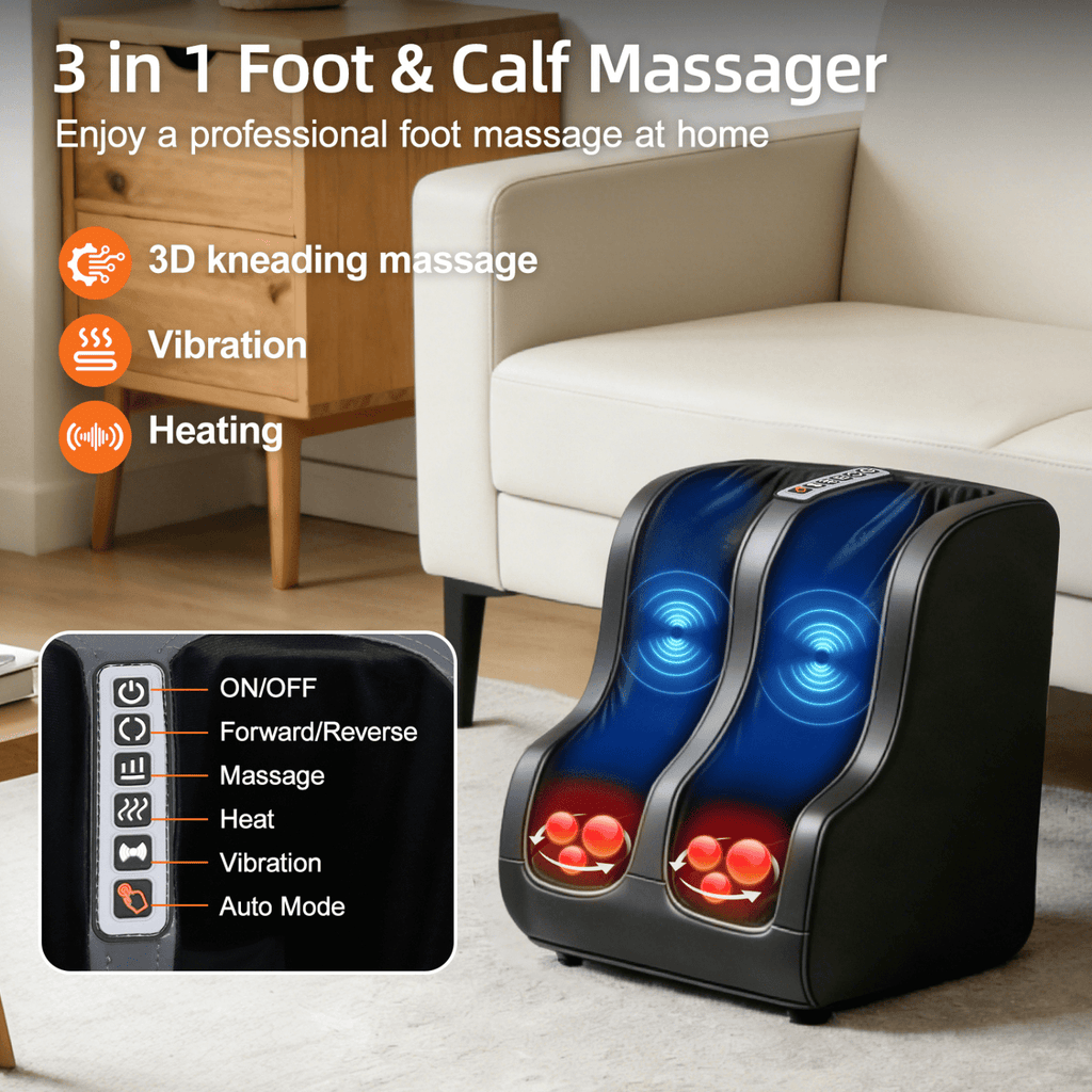 Portable Massage Mat with Shiatsu Kneading & Vibration, 3-in-1 Back Neck Calf Massager with Heating for Full Body Rel... - Image 3