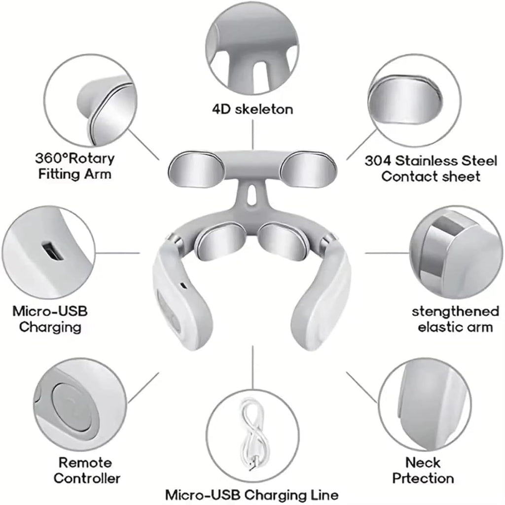 Pro 2.0 Neck Massager with 4 Heat Heads & Vagus Nerve Stimulator, Cordless Electric Massage for Neck Shoulder, 6 Mode... - Image 2