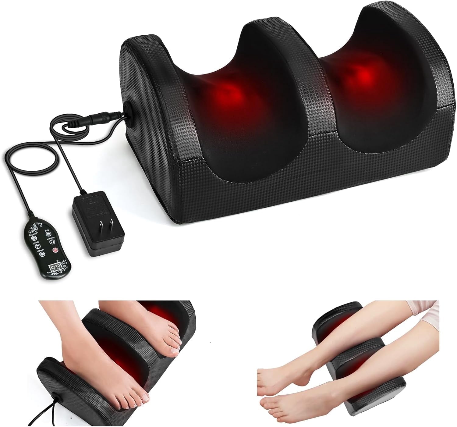 Electric Foot Massager Machine with Heat, Shiatsu Kneading Feet and Calf Massagers for Relaxation, Plantar Fasciitis ... - Image 6