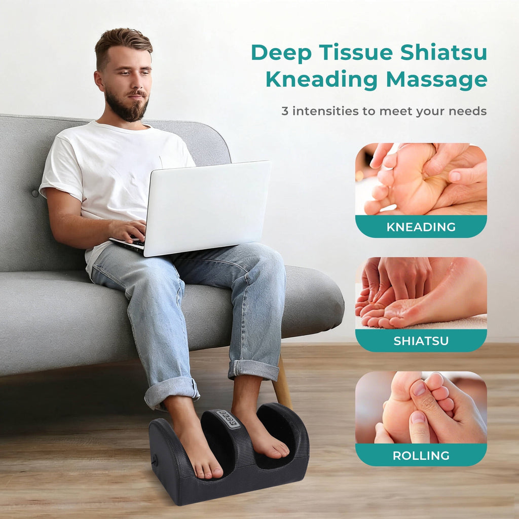 Massager with Heat, and Calf Massager with Roller, Deep Massage for Relaxation, Gifts for Women & Men, Black - Image 4