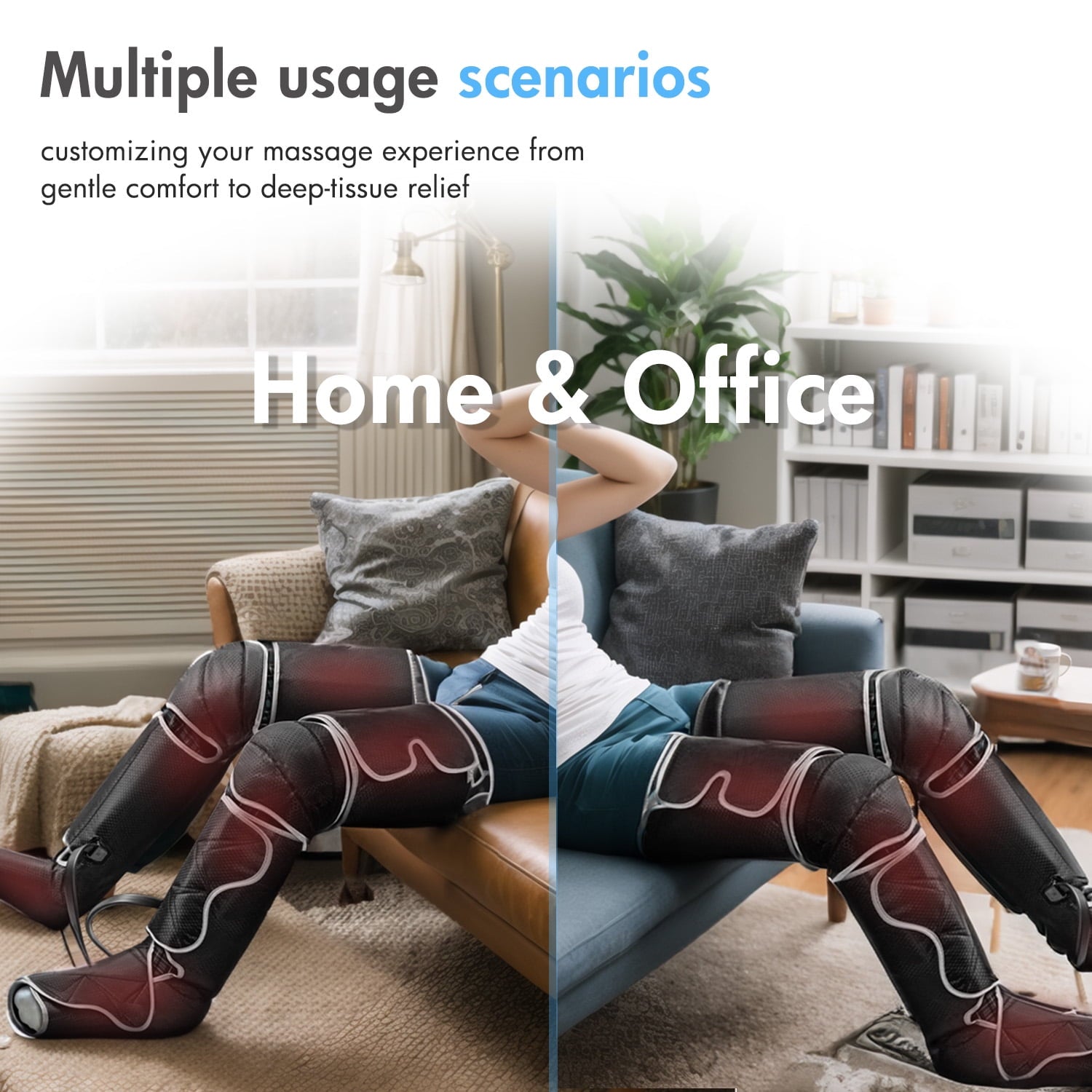 with Heat, Air Compression Thigh, Air Compression for Circulation and Pain Relief with 3 Modes, Muscles Relaxation - Image 5