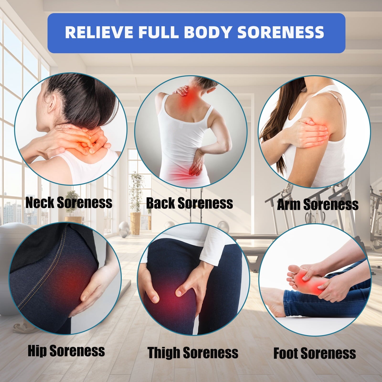 Tissue Massager: Back & Neck Massager for Pain Relief, Self-Use Massager Stick, Full Body Trigger Point Tool for Back... - Image 3