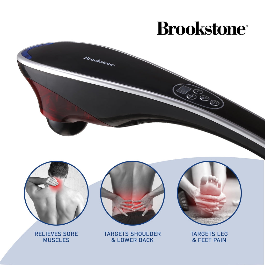 Body Massager, 4 Vibration Modes, 5 Interchangeable Heads, Black - Image 3