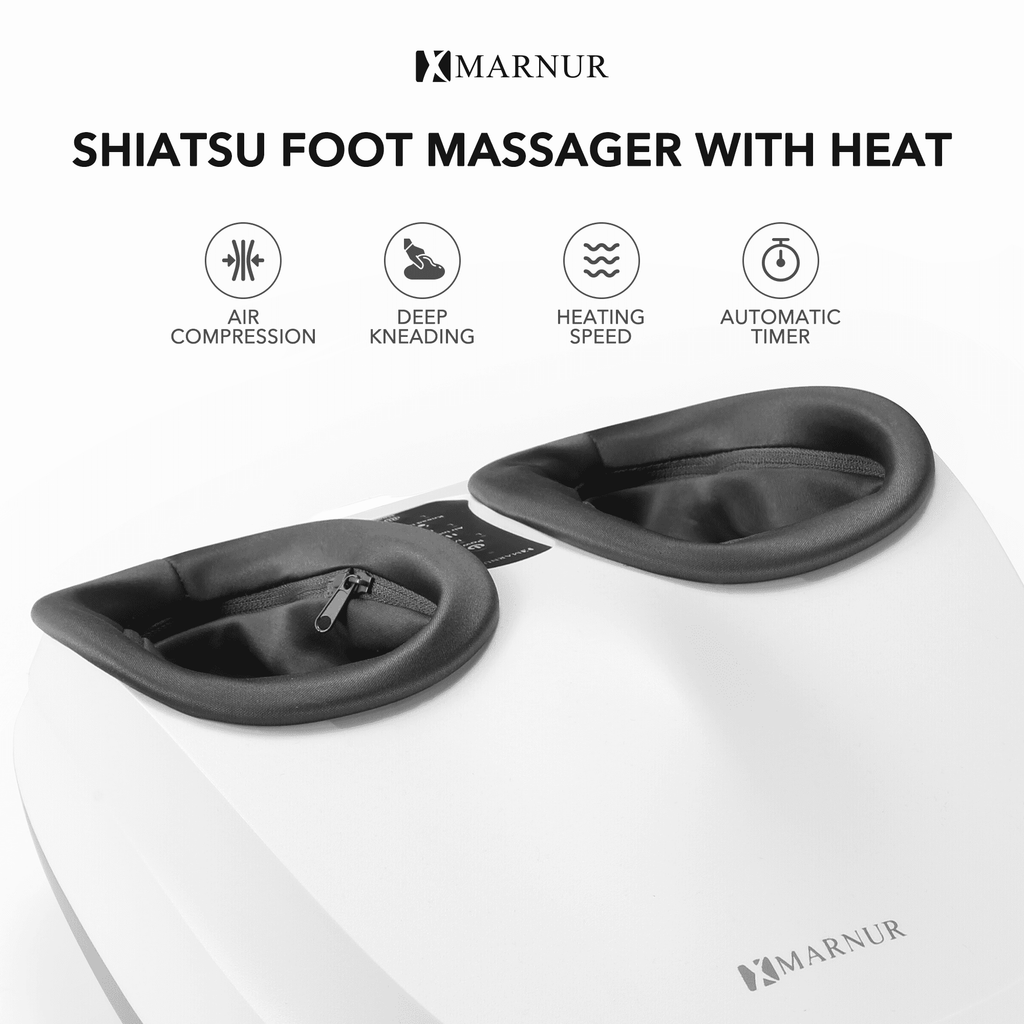 Massager with Heat, Air Compression, Deep Kneading Massage up to Size 12, White - Image 3