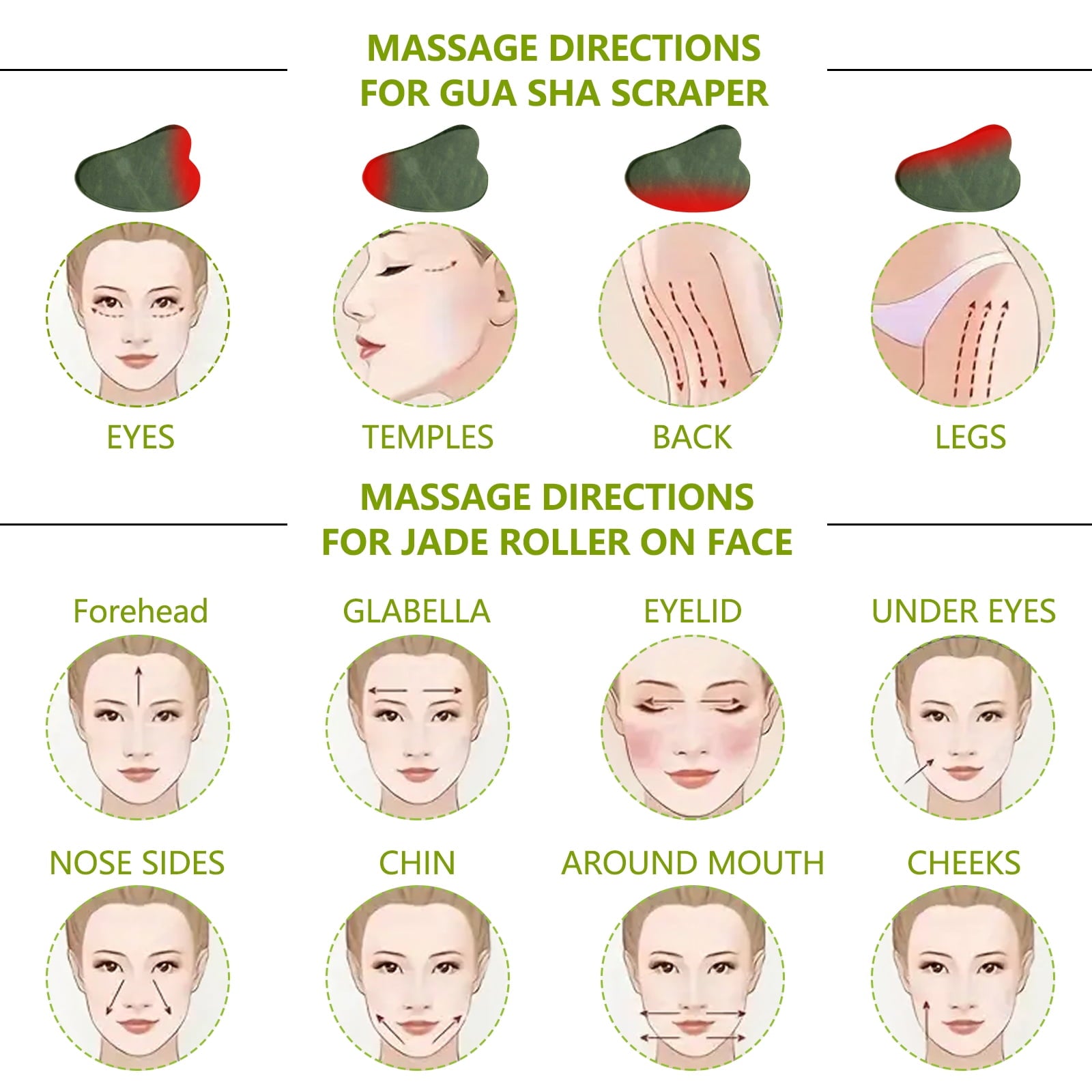 Facial Tools Set of 3 - Large Bian Stone for Face & Body Massage - Glowing Massage Tool & Body Set for Daily Skincare... - Image 2