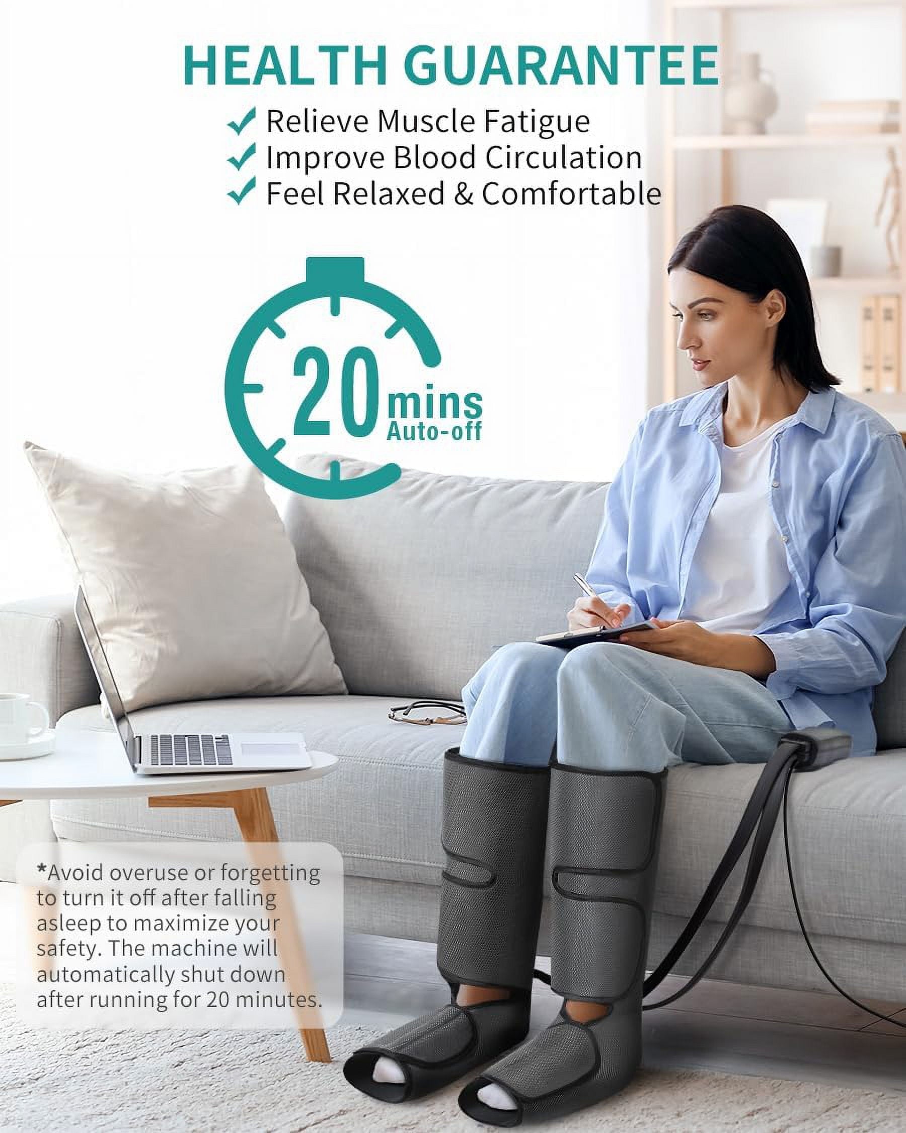Massager for Circulation and Relaxation, Eligible Foot and Calf Massage Machine 2 Modes 3 Intensities with Hand-held ... - Image 6