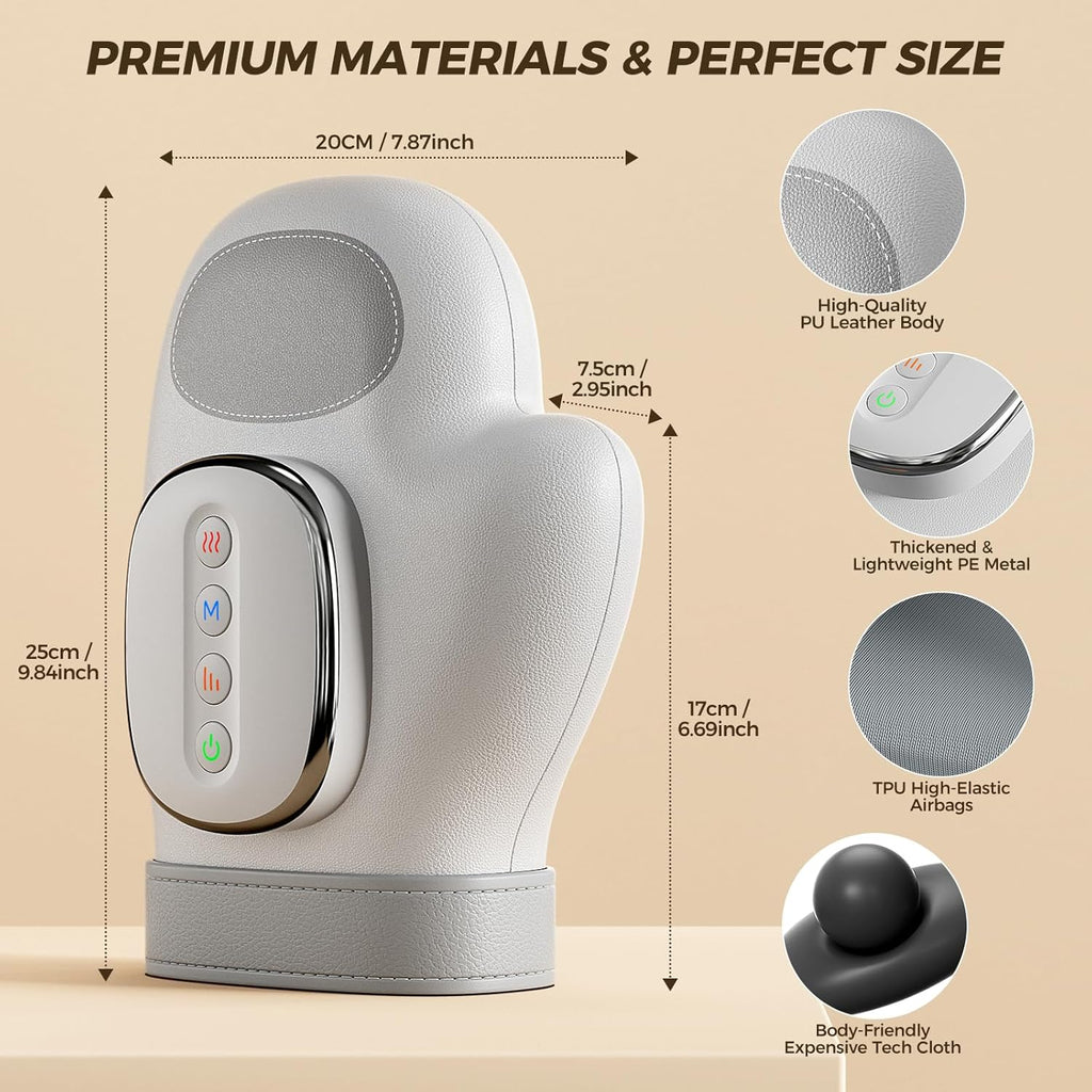 Electric Hand Massager With Heat And Airbag Compression Cordless Portable Glove Massager Unique Fingers Full Wrapped ... - Image 6