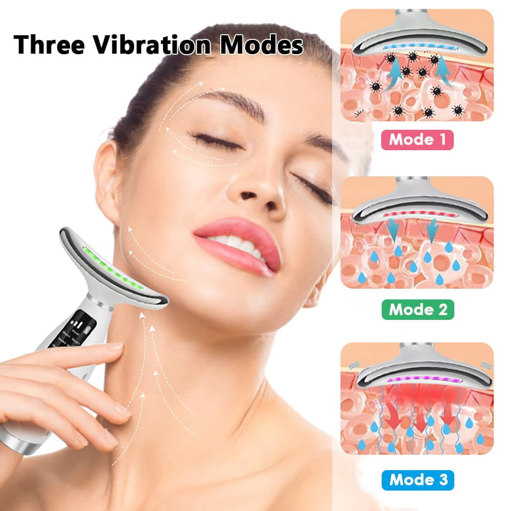 and Neck Massager for Face, Neck - 7- in -1 Beauty Massager for Skin Lifting & Firming, Wrinkle & Dark Circle Reducer... - Image 4