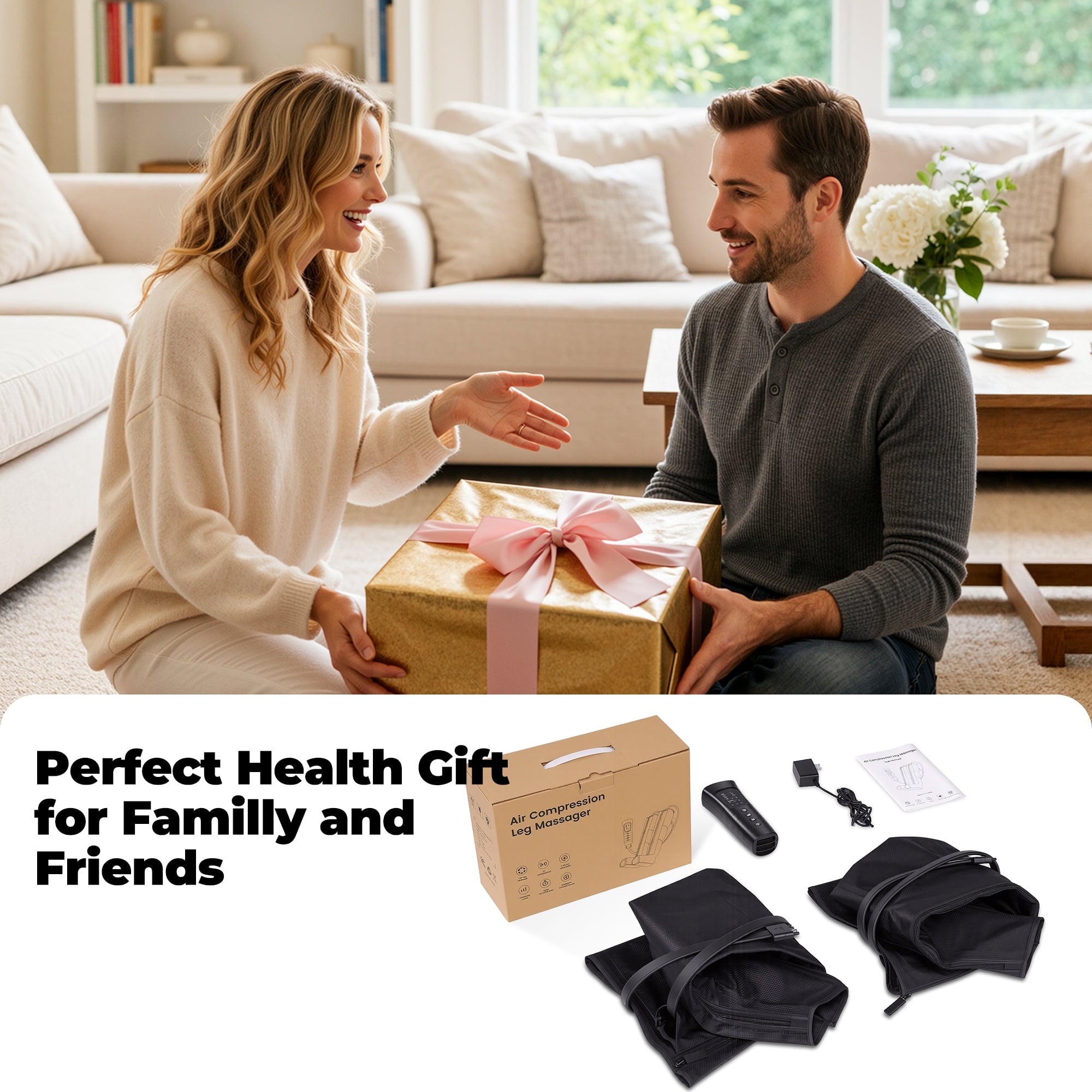 Leg Massager, Full Leg Recovery System Massager Boots for Muscles Relief and Blood Circulation, Gift for Mom Dad - Image 3