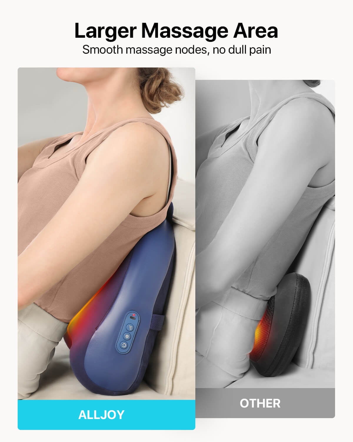 Massager with Heat, Shiatsu Neck and Massager for Deep Tissue, 3D Kneading Massage Pillow for Neck, and Shoulders, Gi... - Image 3