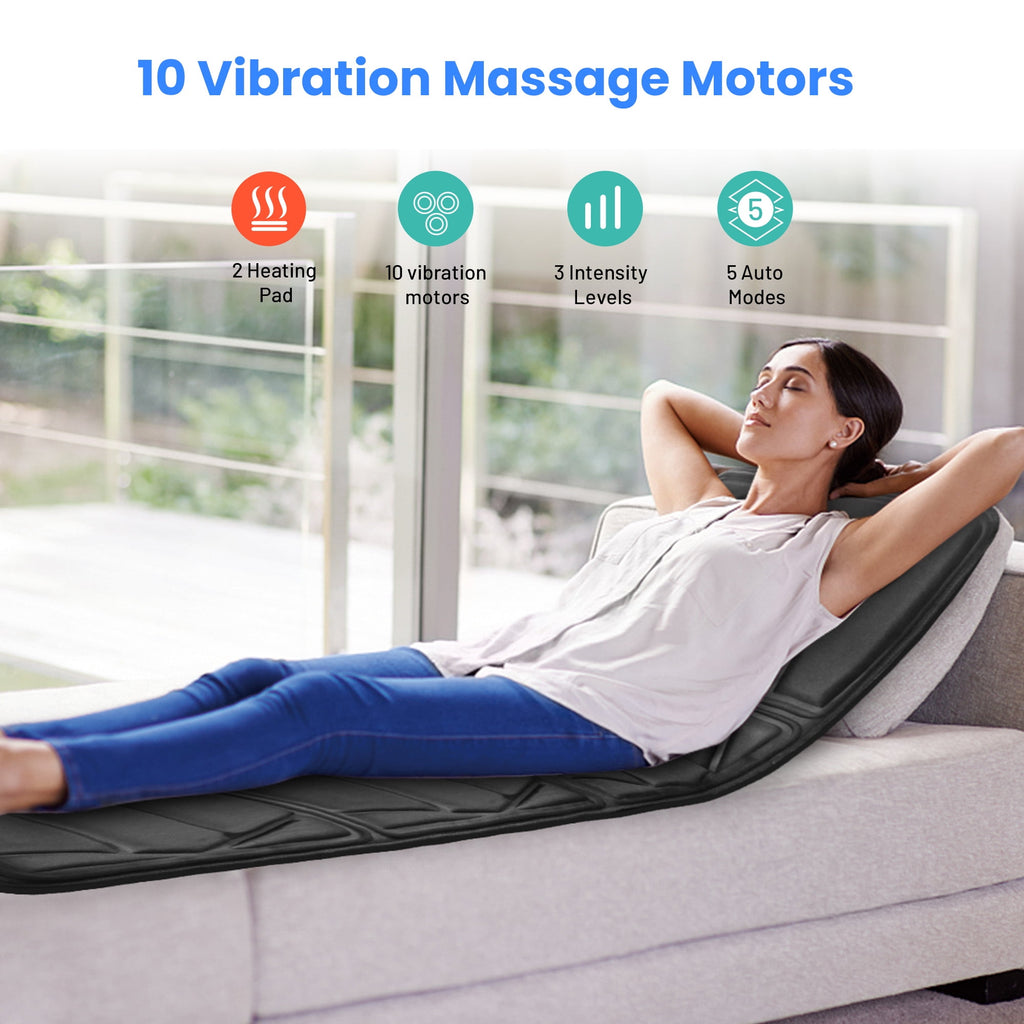 Massage Mat with Heat, Electric Massage Pad for Back Pain Relief, Gift - Image 2