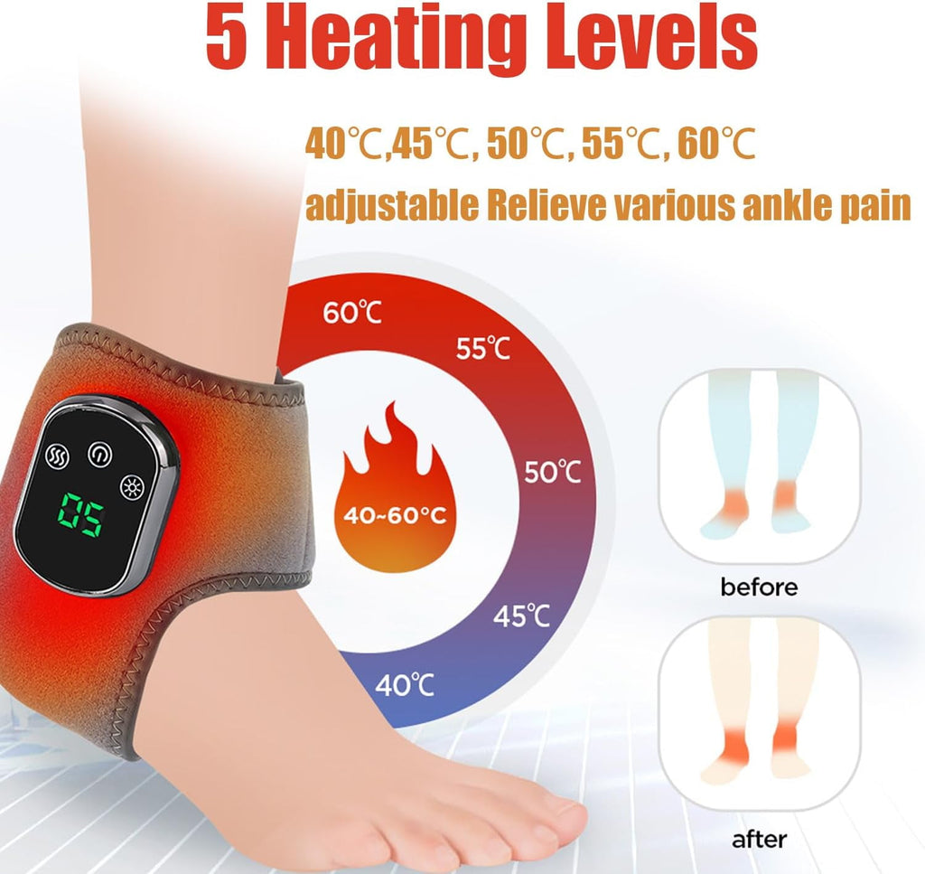 Massager for Neuropathy, Upgrade Triple Feet Relief Massager with 3 Vibration Modes & 5 Heating Levels Visible Screen... - Image 4